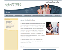 Tablet Screenshot of mayfieldcollege.edu